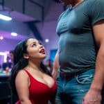 little woman midget meeting with a guy she talked to at a party